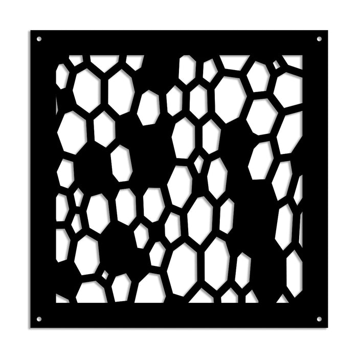 ALVEARE - Pannello in PVC traforato - Parasole Misura: 98x98 cm, Colore: nero