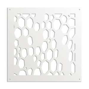 ALVEARE - Pannello in PVC traforato - Parasole Misura: 73x73 cm, Colore: bianco