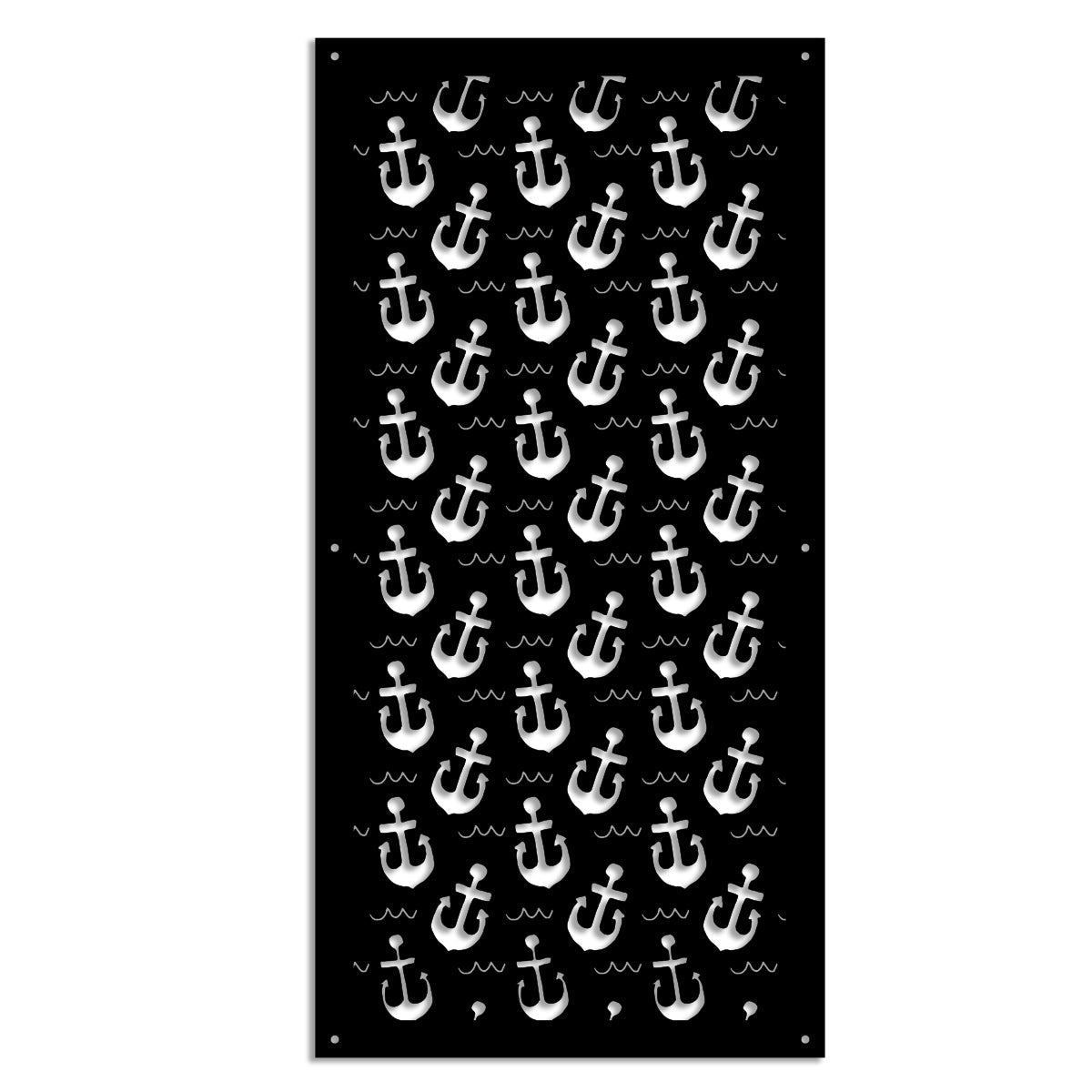 ANCHOR - Pannello in PVC traforato - Parasole Misura: 73x148 cm, Colore: nero