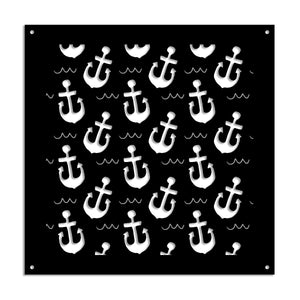 ANCHOR - Pannello in PVC traforato - Parasole Misura: 73x73 cm, Colore: nero