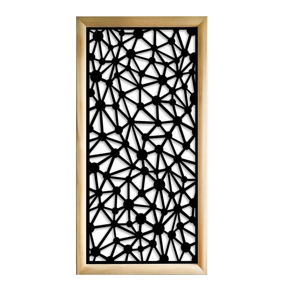 ATOM - Moduli Decorativi in Legno e PVC Misura: 73x148 cm, Colore: nero