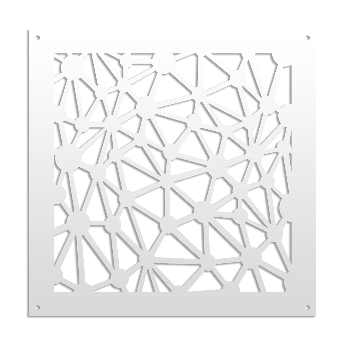 ATOM - Pannello in PVC traforato - Parasole Misura: 48x48 cm, Colore: bianco