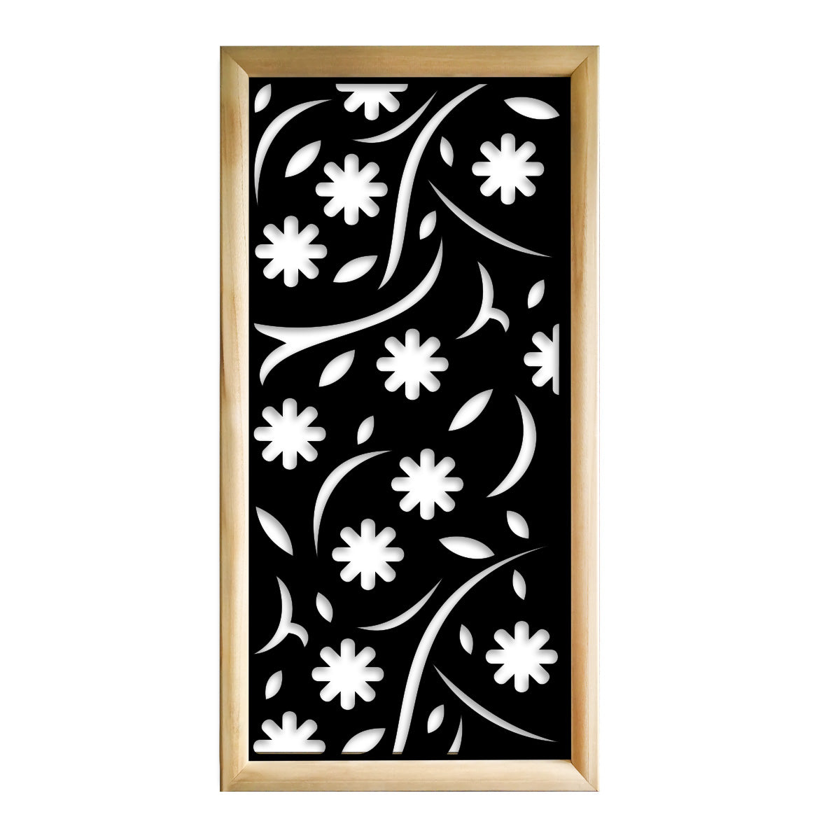 AUTUMN - Moduli Decorativi in Legno e PVC Misura: 47x94 cm, Colore: nero