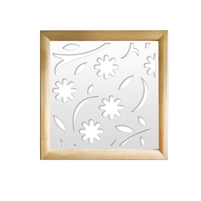 AUTUMN - Moduli Decorativi in Legno e PVC Misura: 48x48 cm, Colore: bianco