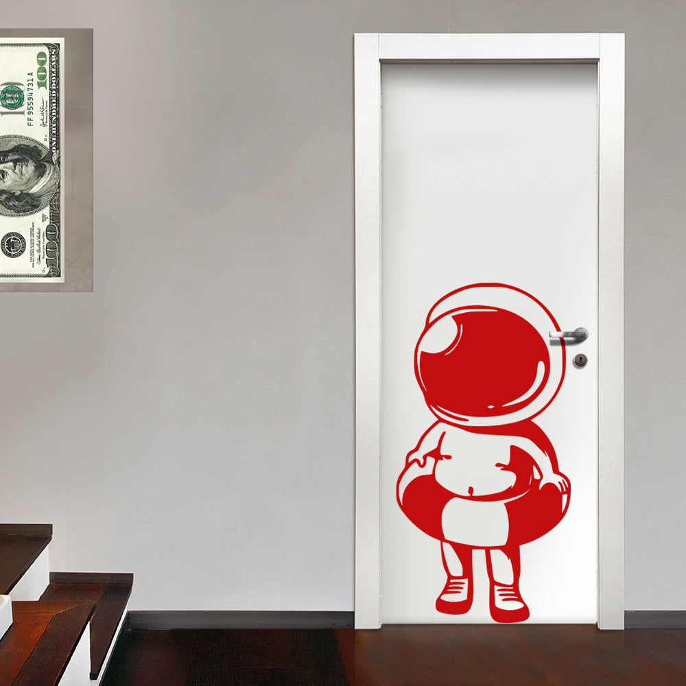 BABY ASTRONAUTA - Adesivo murale wall sticker in vinile 55x108 cm Colore: Rosso