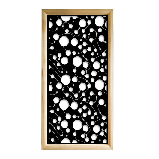 BAKTERIA - Moduli Decorativi in Legno e PVC Colore: nero, Misura: 73x148 cm