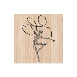 BALLERINA - Quadro arredo LASERCUT composito Legno e PVC Misura: 40x40 cm