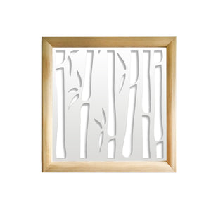 BAMBU - Moduli Decorativi in Legno e PVC Colore: bianco, Misura: 73x73 cm