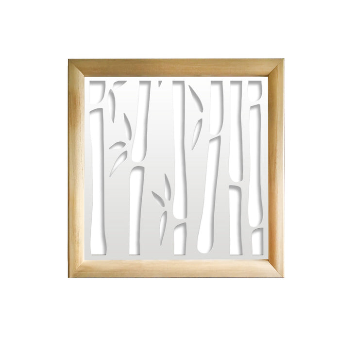 BAMBU - Moduli Decorativi in Legno e PVC Colore: bianco, Misura: 73x73 cm