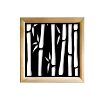 BAMBU - Moduli Decorativi in Legno e PVC Colore: nero, Misura: 98x98 cm