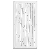 BAMBU - Pannello in PVC traforato - Parasole Misura: 98x198 cm, Colore: bianco