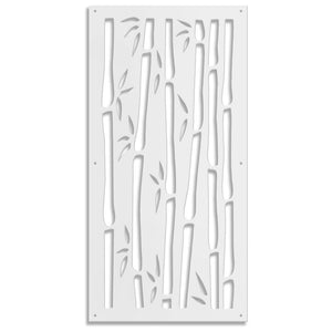 BAMBU - Pannello in PVC traforato - Parasole Misura: 98x198 cm, Colore: bianco