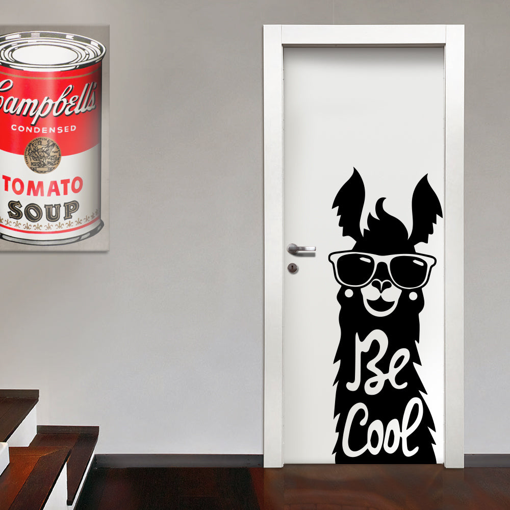 BE COOL - Adesivo murale wall sticker in vinile 55x145 cm Colore: nero