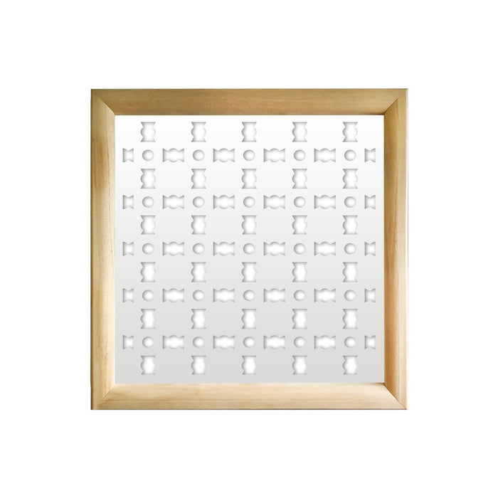 BISCUIT - Moduli Decorativi in Legno e PVC Colore: bianco, Misura: 48x48 cm