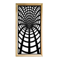 BLACKHOLE - Moduli Decorativi in Legno e PVC Misura: 73x148 cm, Colore: nero