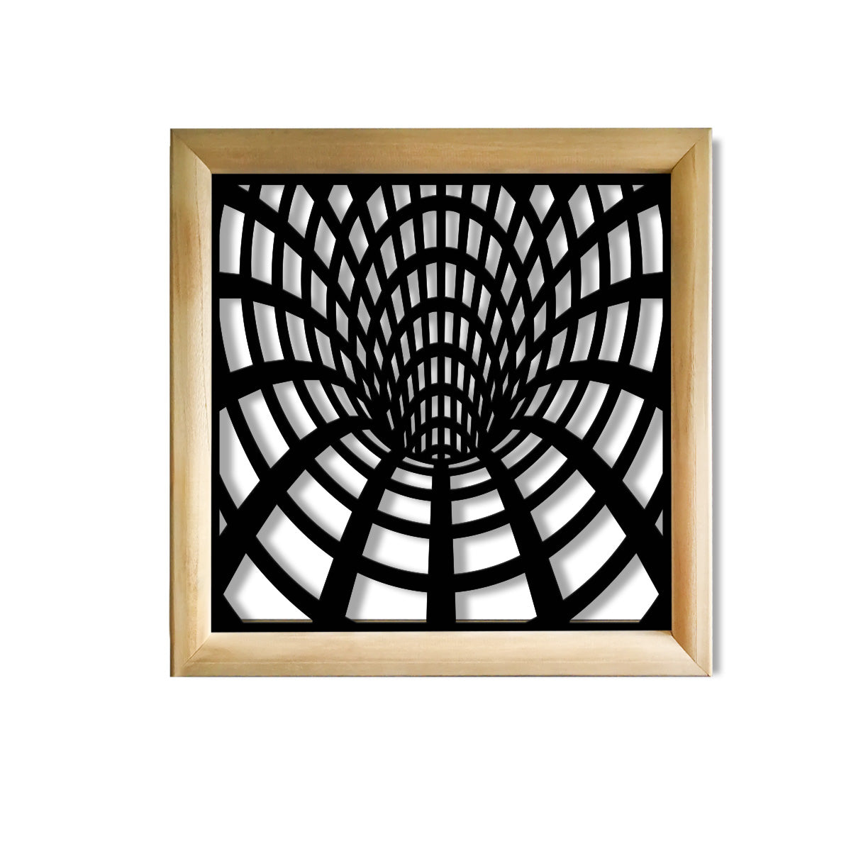 BLACKHOLE - Moduli Decorativi in Legno e PVC Misura: 48x48 cm, Colore: nero