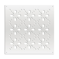 BLEE - Pannello in PVC traforato - Parasole Colore: bianco, Misura: 48x48 cm