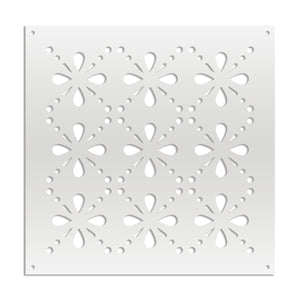 BLEE - Pannello in PVC traforato - Parasole Colore: bianco, Misura: 48x48 cm