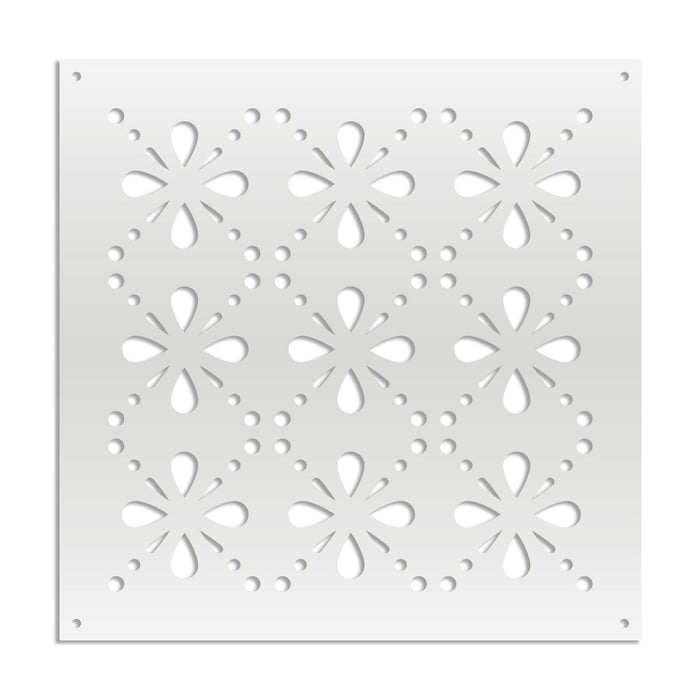 BLEE - Pannello in PVC traforato - Parasole Colore: bianco, Misura: 48x48 cm