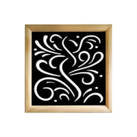 BLOW - Moduli Decorativi in Legno e PVC Colore: nero, Misura: 98x98 cm