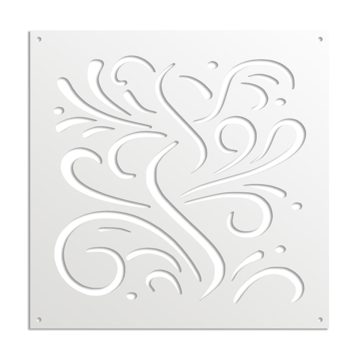 BLOW - Pannello in PVC traforato - Parasole Misura: 73x73 cm, Colore: bianco