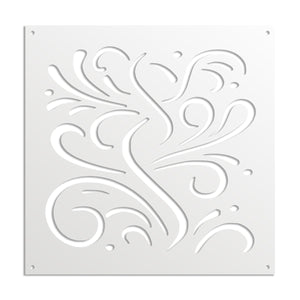 BLOW - Pannello in PVC traforato - Parasole Misura: 73x73 cm, Colore: bianco