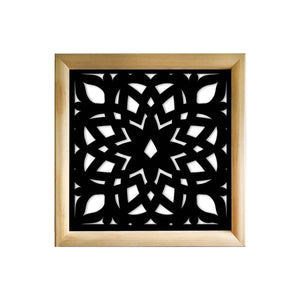 BOLERO - Moduli Decorativi in Legno e PVC Misura: 98x98 cm, Colore: nero