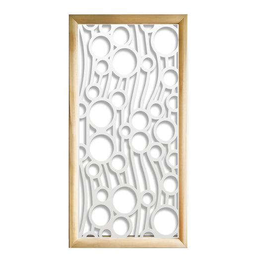 BOLLE - Moduli Decorativi in Legno e PVC Misura: 47x94 cm, Colore: bianco