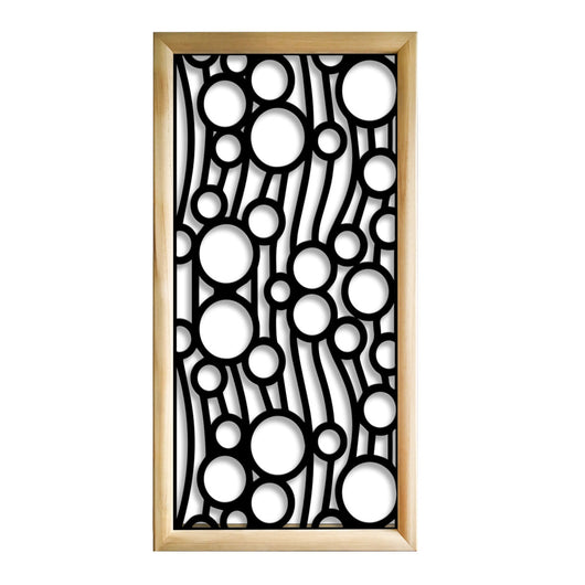 BOLLE - Moduli Decorativi in Legno e PVC Colore: nero, Misura: 73x148 cm