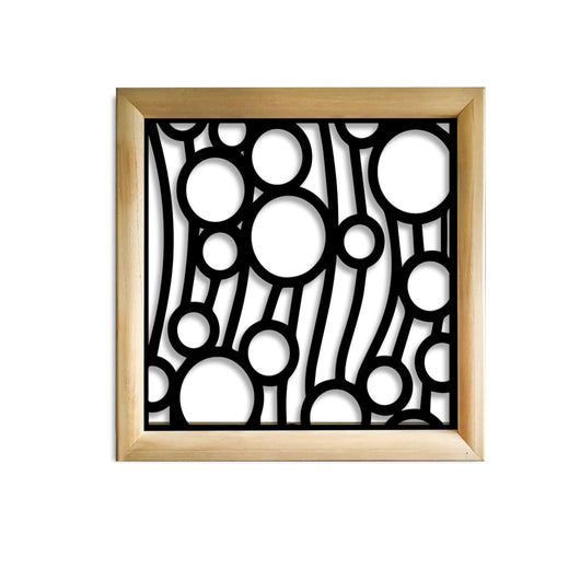 BOLLE - Moduli Decorativi in Legno e PVC Colore: nero, Misura: 98x98 cm