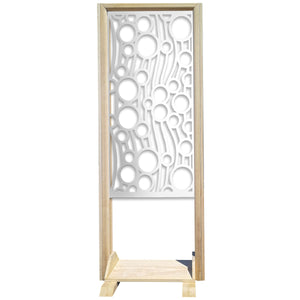 BOLLE - Separè - Paravento modulabile - 70x190cm - in Legno e PVC Colore: bianco