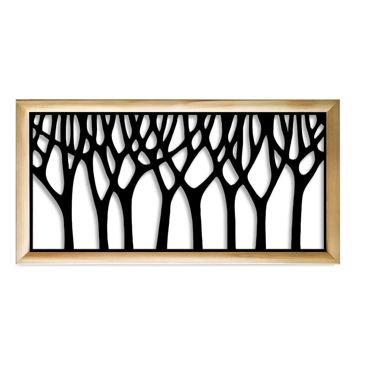 BOSCO - Moduli Decorativi in Legno e PVC Misura: 73x148 cm, Colore: nero