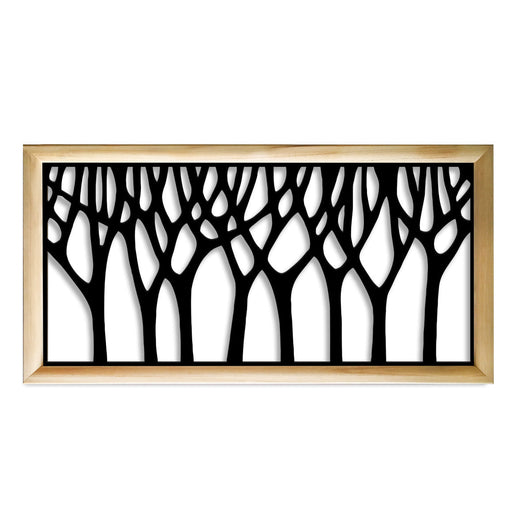 BOSCO - Moduli Decorativi in Legno e PVC Colore: nero, Misura: 47x94 cm