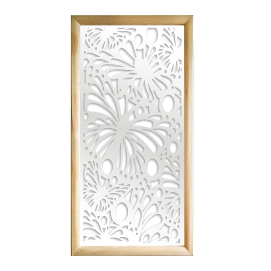 BUTTERFLY - Moduli Decorativi in Legno e PVC Misura: 47x94 cm, Colore: bianco