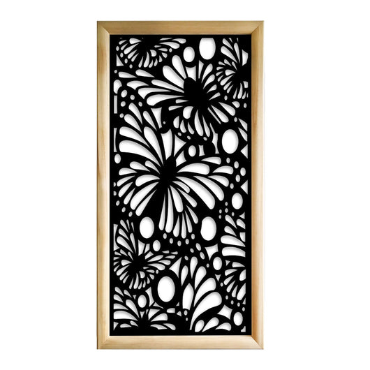 BUTTERFLY - Moduli Decorativi in Legno e PVC Misura: 47x94 cm, Colore: nero