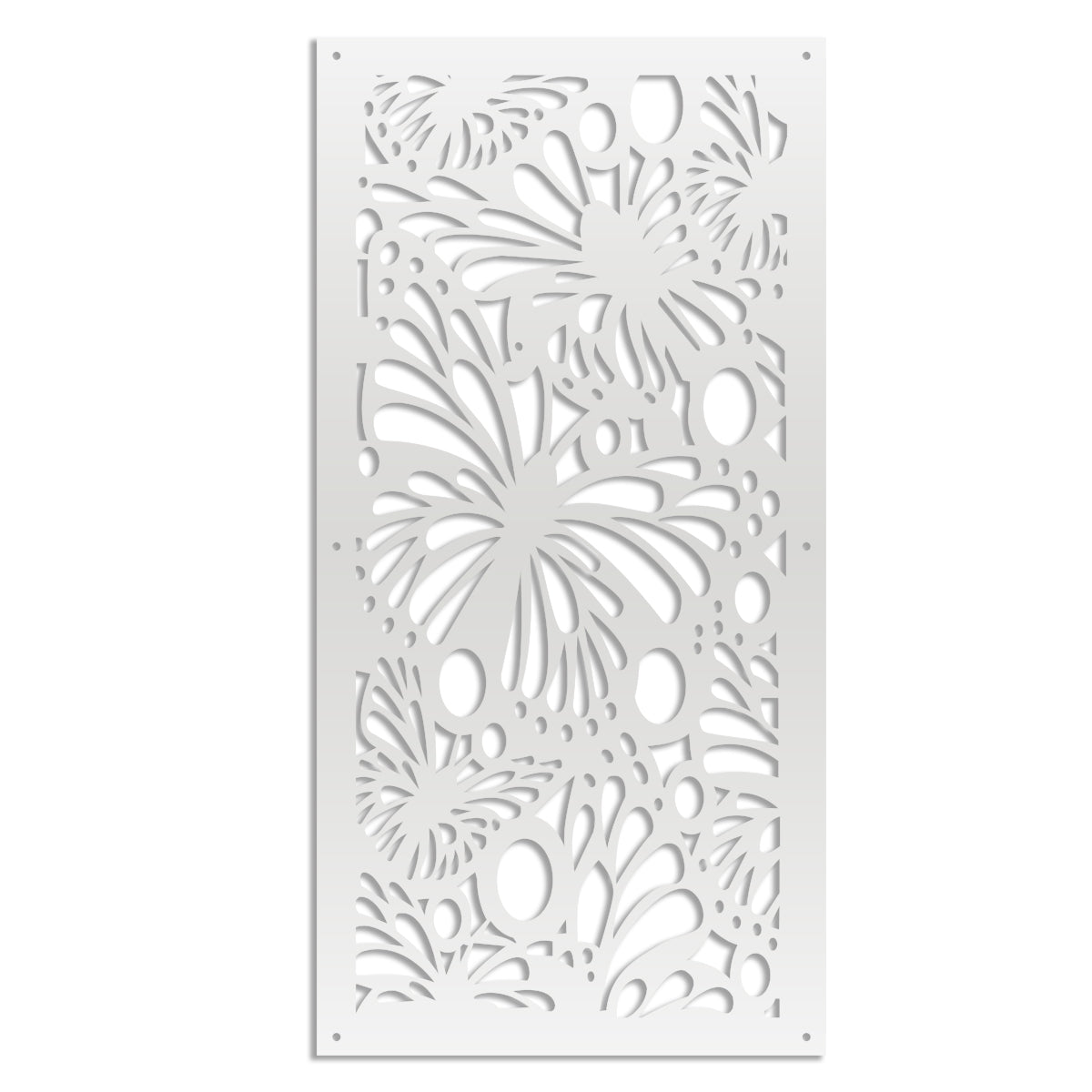 BUTTERFLY - Pannello in PVC traforato - Parasole Misura: 47x94 cm, Colore: bianco