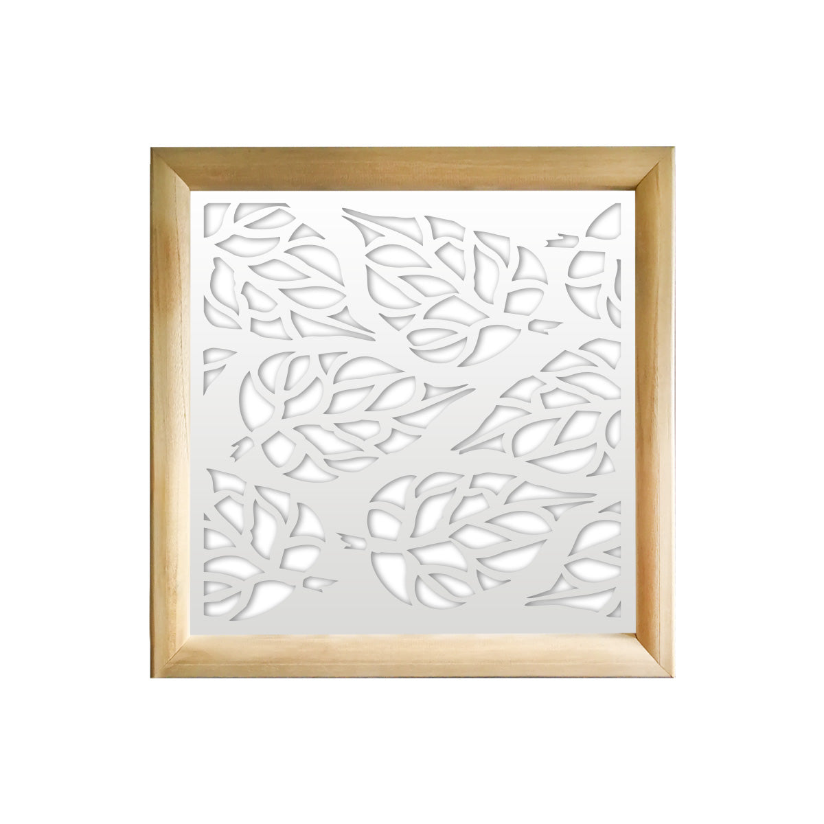 BUTTERLEAF - Moduli Decorativi in Legno e PVC Colore: bianco, Misura: 73x73 cm