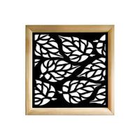 BUTTERLEAF - Moduli Decorativi in Legno e PVC Colore: nero, Misura: 48x48 cm