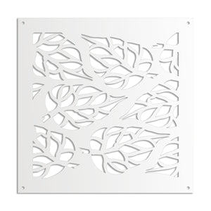 BUTTERLEAF - Pannello in PVC traforato - Parasole Colore: bianco, Misura: 98x98 cm