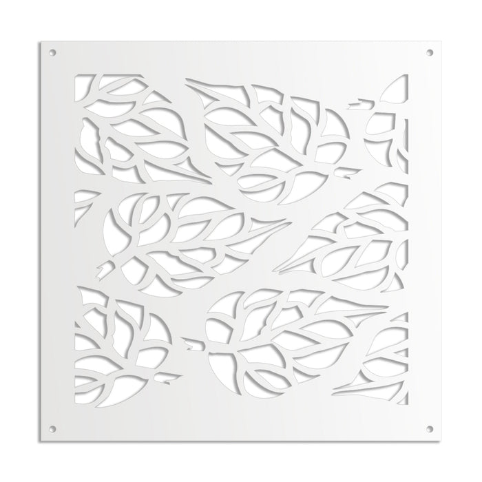 BUTTERLEAF - Pannello in PVC traforato - Parasole Colore: bianco, Misura: 98x98 cm