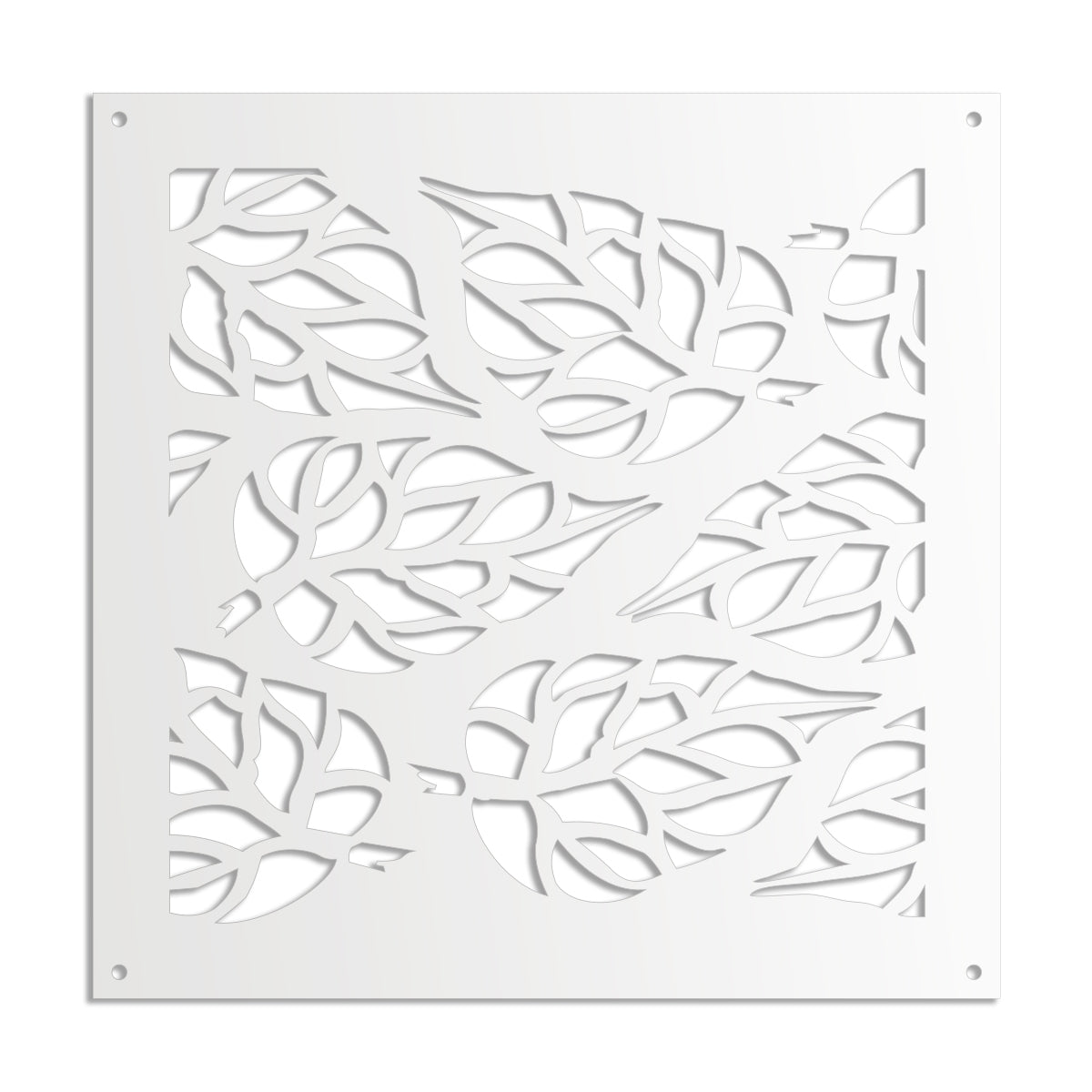 BUTTERLEAF - Pannello in PVC traforato - Parasole Colore: bianco, Misura: 73x73 cm