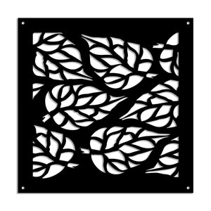 BUTTERLEAF - Pannello in PVC traforato - Parasole Misura: 48x48 cm, Colore: nero