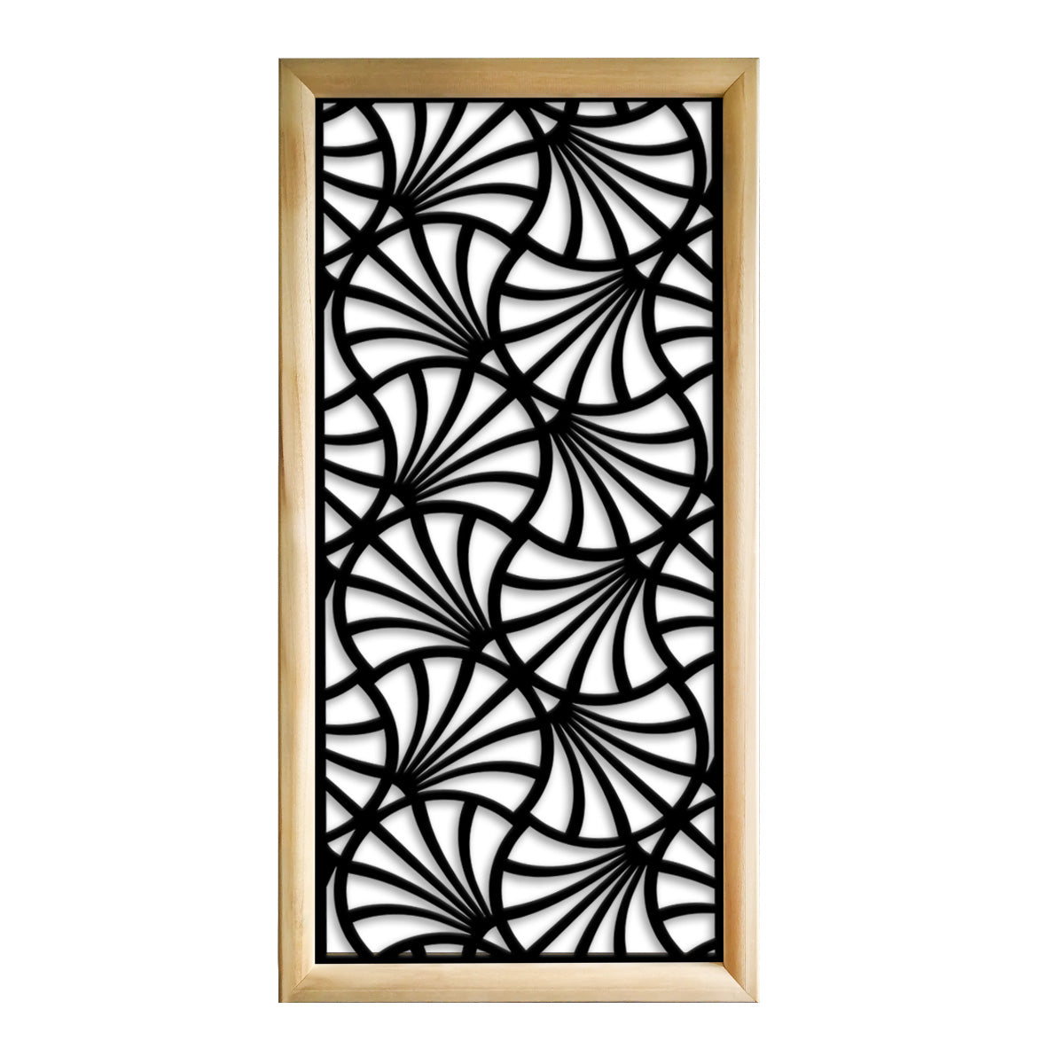 CAMPANE - Moduli Decorativi in Legno e PVC Misura: 73x148 cm, Colore: nero