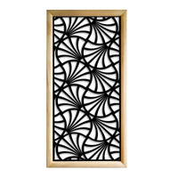 CAMPANE - Moduli Decorativi in Legno e PVC Misura: 73x148 cm, Colore: nero