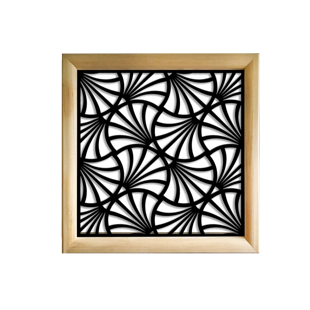 CAMPANE - Moduli Decorativi in Legno e PVC Misura: 98x98 cm, Colore: nero