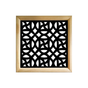 CANTERBURY - Moduli Decorativi in Legno e PVC Colore: nero, Misura: 48x48 cm