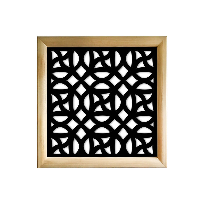 CANTERBURY - Moduli Decorativi in Legno e PVC Colore: nero, Misura: 48x48 cm