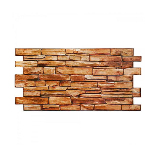 CANYON STONE - Pannello parete in PVC finta pietra effetto 3D copri muffa 98x48cm 2 Pz 1Mq