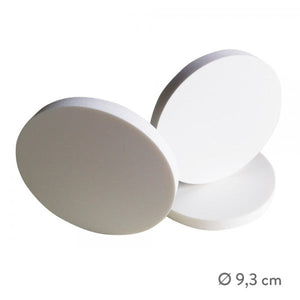 Cerchi in Forex spessore 1 cm pvc bianco - diametro 93mm