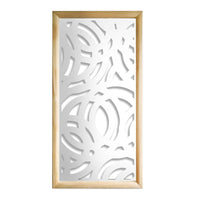 CERCHI LARGE - Moduli Decorativi in Legno e PVC Colore: bianco, Misura: 47x94 cm